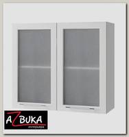 Шкаф 800 decorazione "Лакрима" (МДФ глянец) (Белый/Стекло)