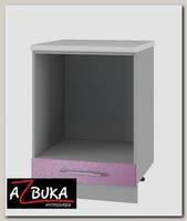 Тумба 600 для встр.духовки "Лакрима" (МДФ металлик) (Сирень)
