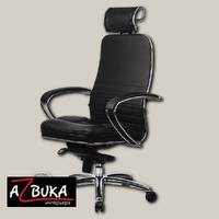 Кресло comfort plus "Нэо" (Кожа NewLeather Черная/Хром)