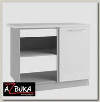 Тумба 1050 угловая правая decorazione "Лакрима" (МДФ глянец) (Белый)