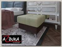 Банкетка quadro Вегас (Велюр ivory Linda Flowers 01 (КН)/Кожзам Dark brown)