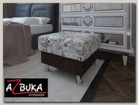 Банкетка quadro Вегас (Жаккард Медиум Мезонз (Bonlife)/Велюр chocolate Toronto 4)