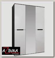 Шкаф 3-х дв. 1,5 "Алисия" (МДФ) (Венге/Белый глянец)