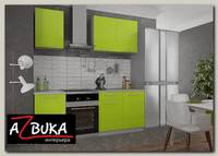 Кухня 1,5 decorazione "Лакрима" (МДФ глянец) (Лайм)